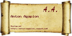 Anton Agapion névjegykártya